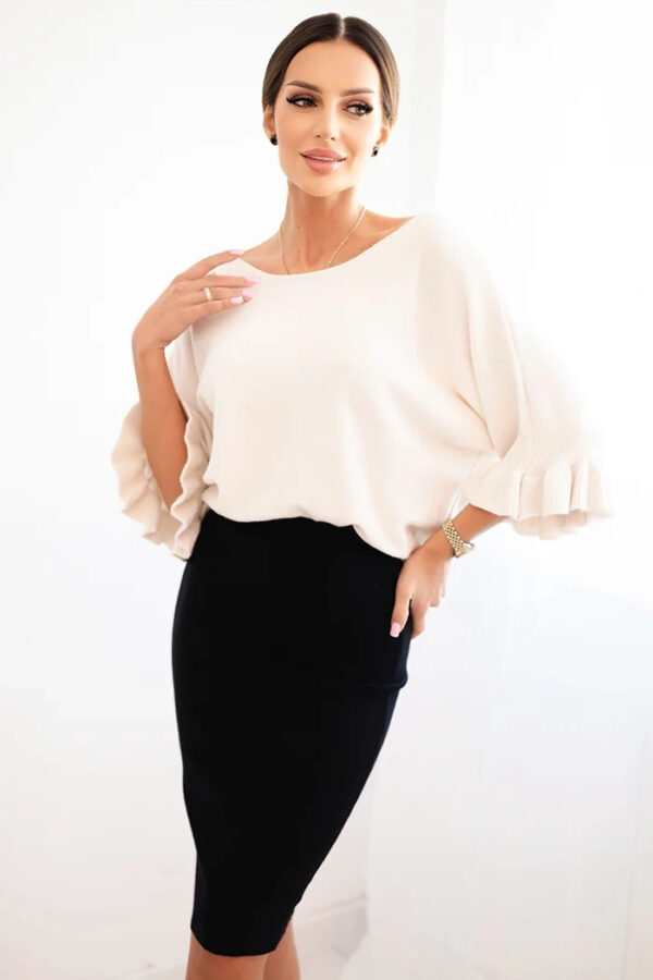 Spódnica damska wiskozowa z elastycznej dzianiny czarna