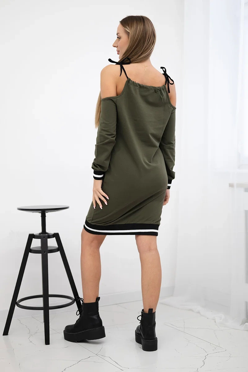 Sukienka Tres Chic khaki - obrazek 3