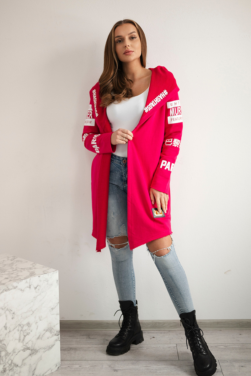 Narzutka z napisami fuksja - obrazek 2