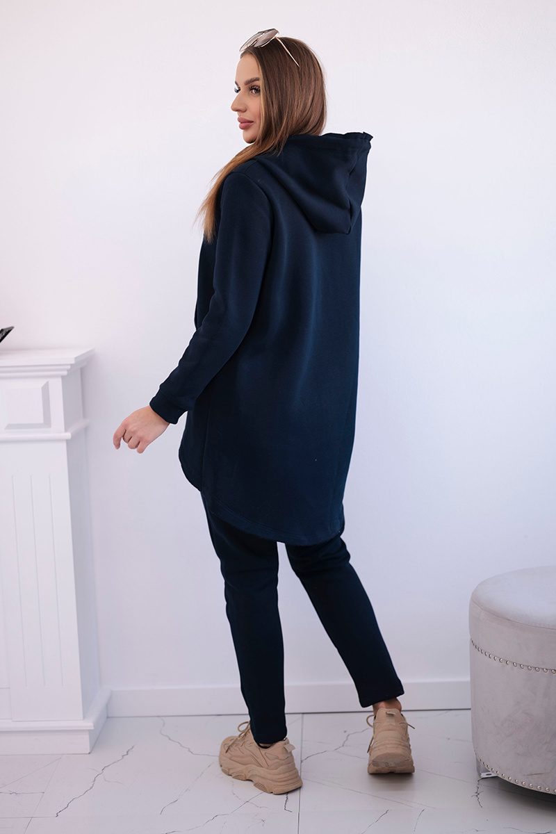 Komplet ze spodniami Baggy granatowy - obrazek 4