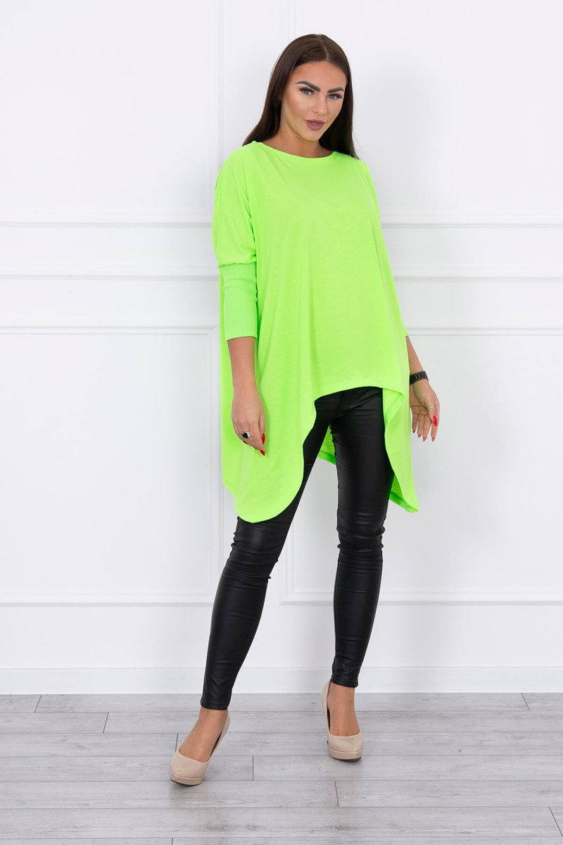 Bluzka oversize zielony neon - obrazek 2