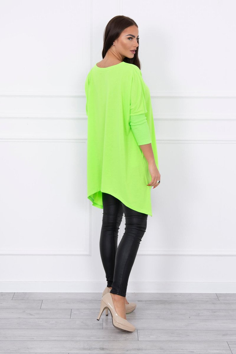 Bluzka oversize zielony neon - obrazek 3