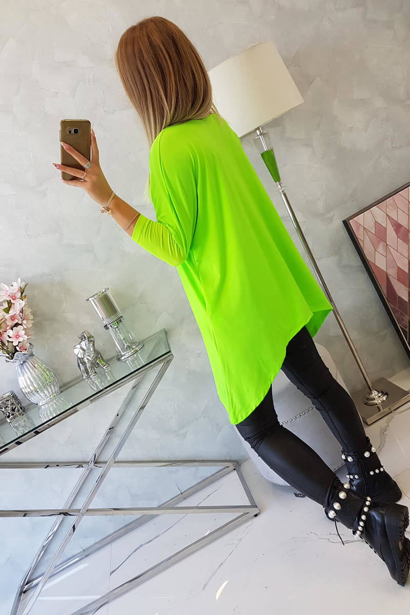 Bluzka oversize zielony neon - obrazek 6