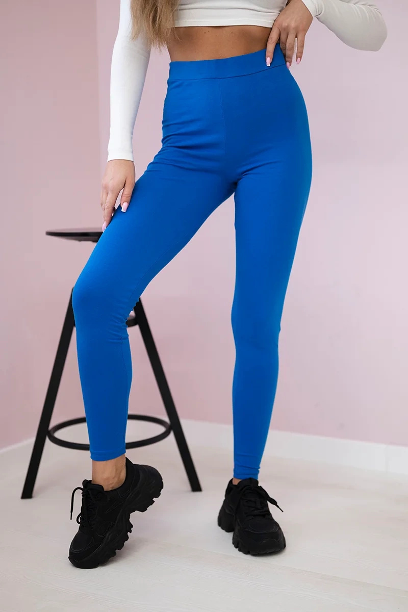 Spodnie leginsy Brooklyn chabrowe - obrazek 4