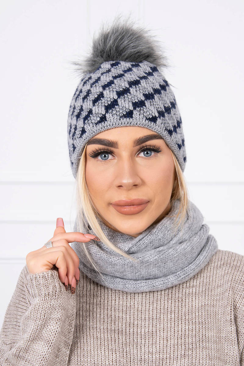 Komplet damski K155 ciemny szary