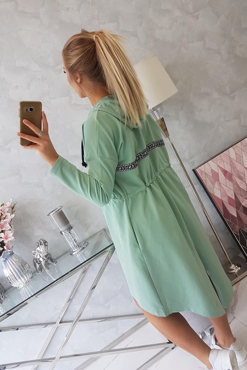 Narzutka z dłuższym tyłem ciemno miętowa - obrazek 7