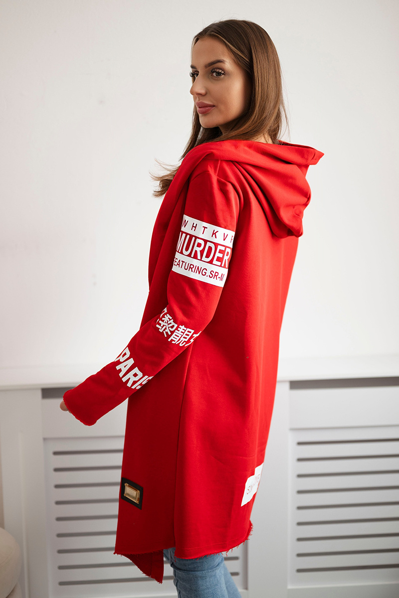 Narzutka z napisami czerwona - obrazek 5